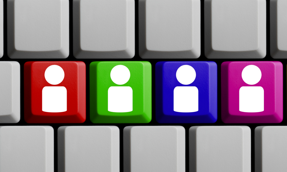Colorful Keyboard Group of People