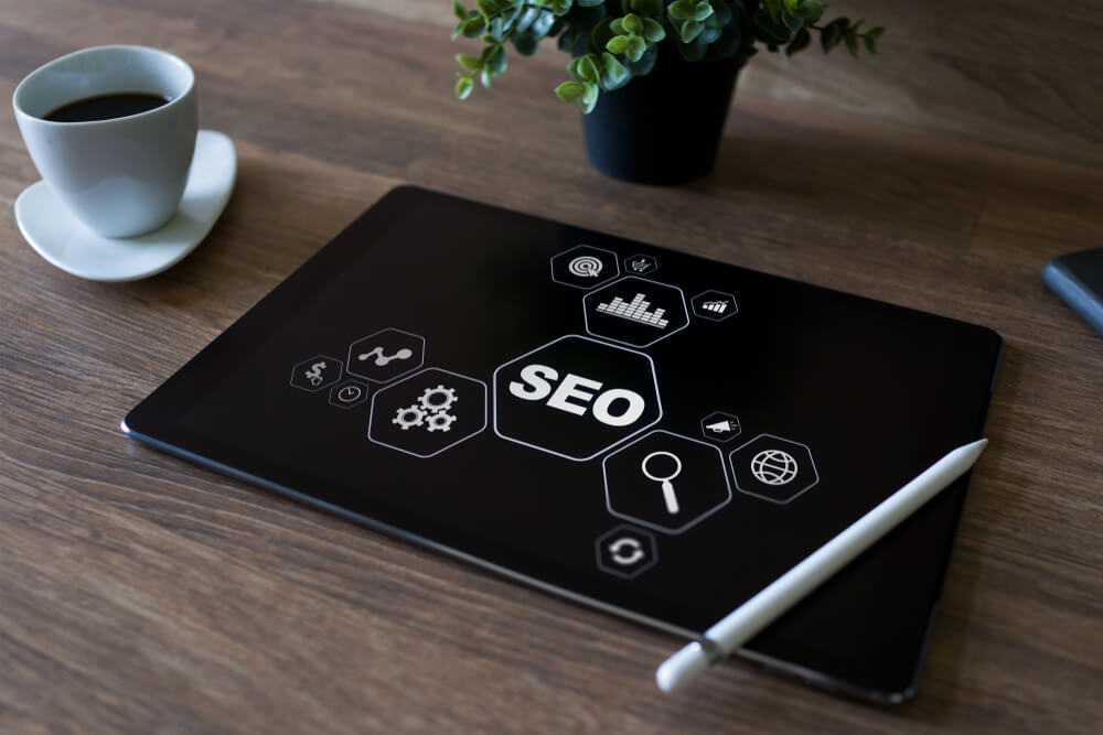 Tablet With SEO Written on the Screen