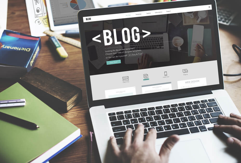 Blog Blogging Homepage Social Media Network Concept 
